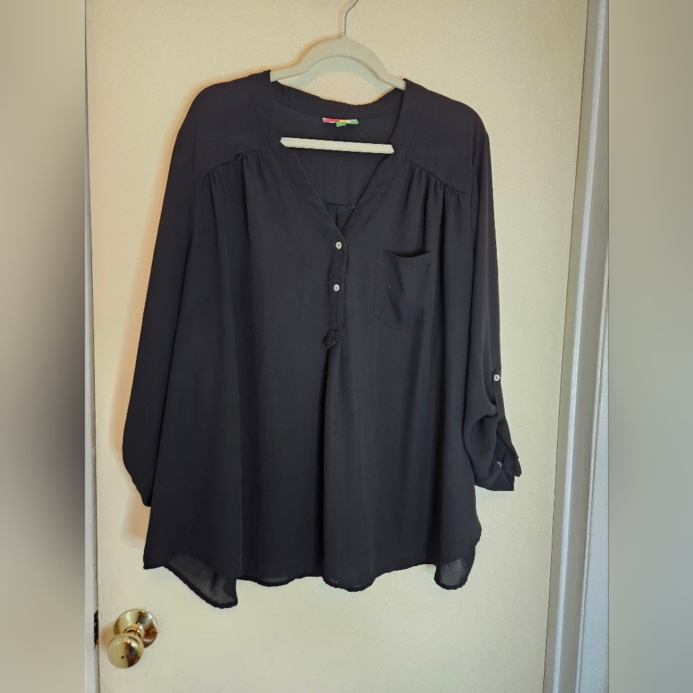 Black chiffon blouse